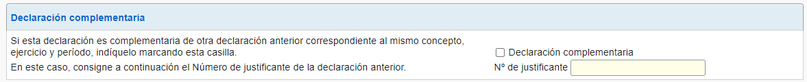 complementaria modelo 309
