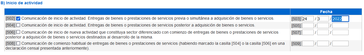 como rellenar el modelo 037